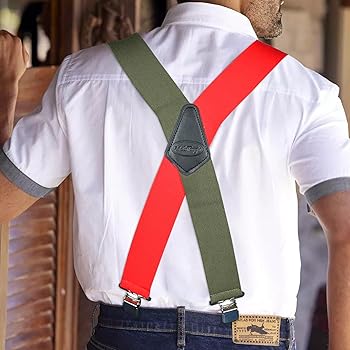 cana　2HOLE SUSPENDER HALF PANTS / L MELOTOUGH Men's Suspenders w/Clip Heavy Duty suspenders for